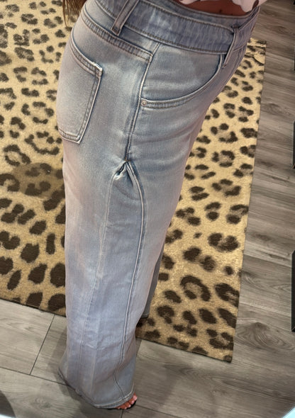 Queen Hearts Jeans Wide Leg Soft 10019