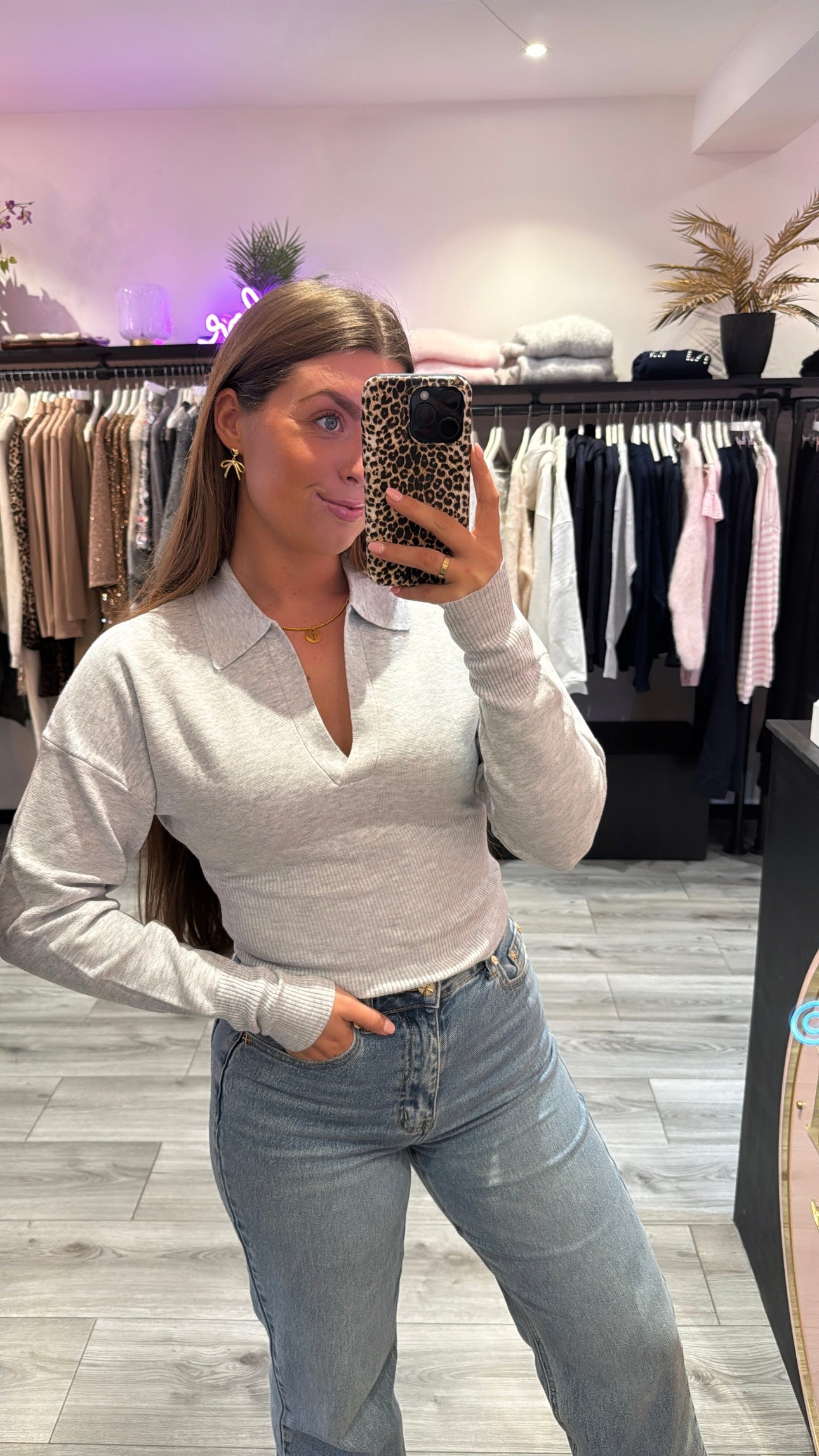 Zira Top Licht Grijs ByMila