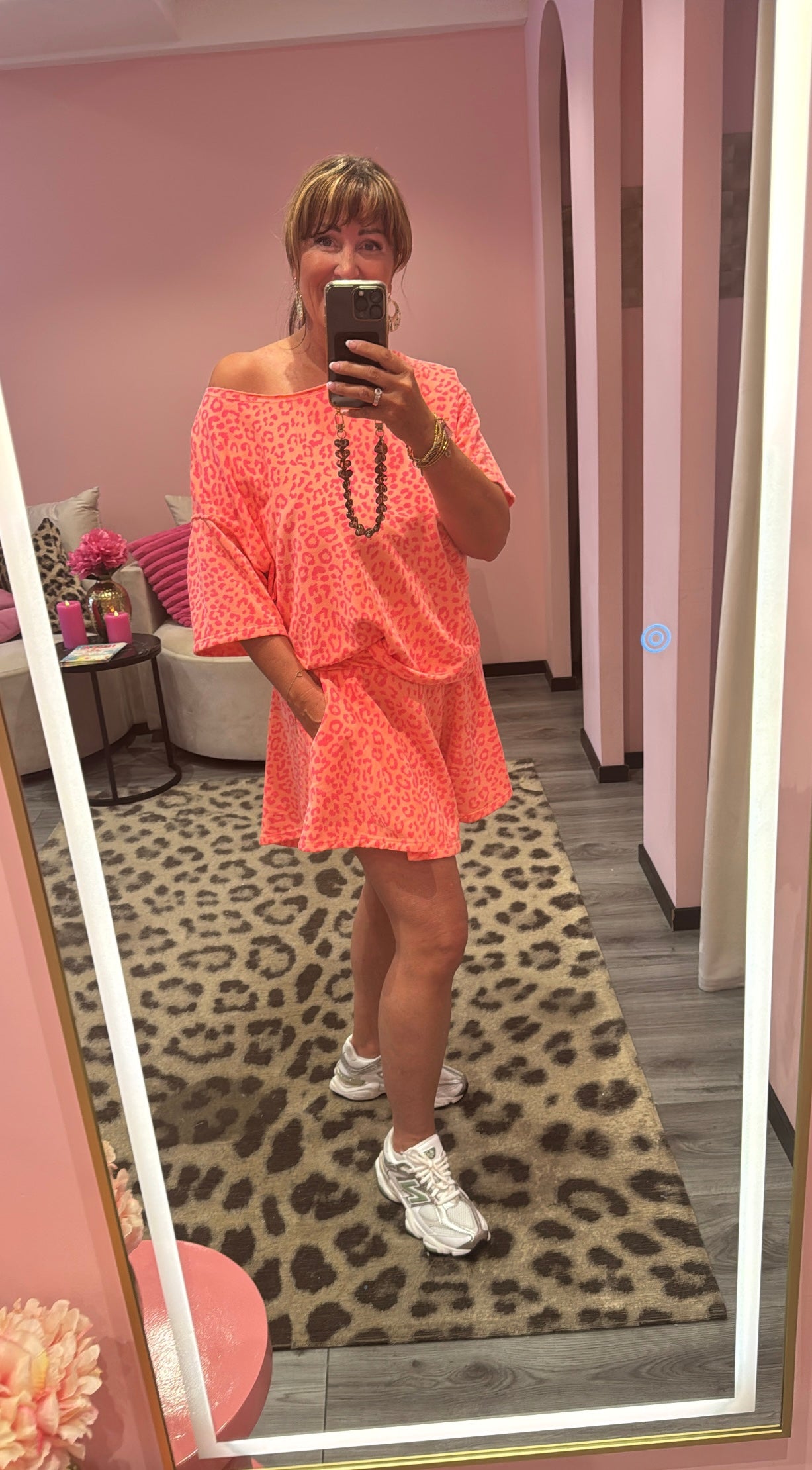 Summer Leopard Set Koraal