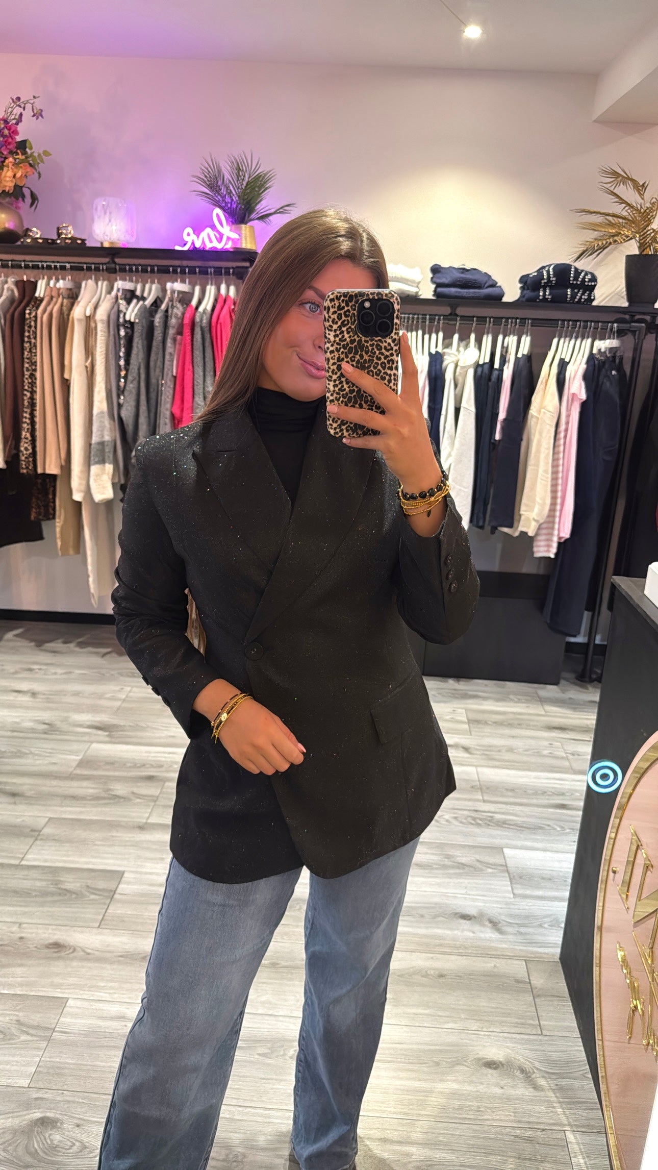 Blazer Paris Zwart Glitter