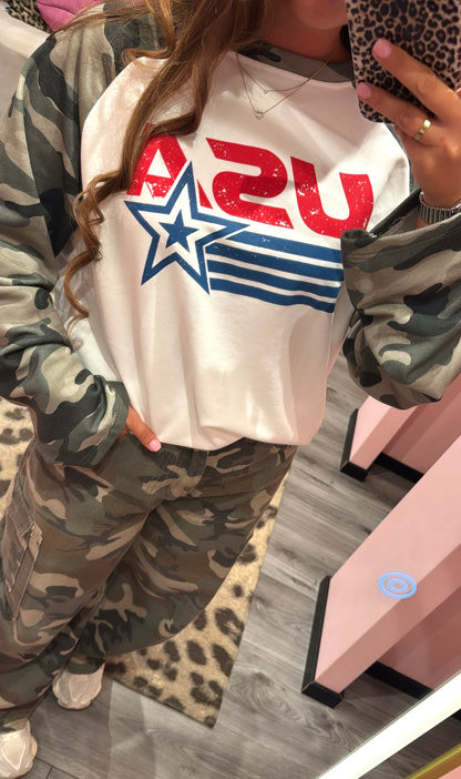 Camouflage Longsleeve USA