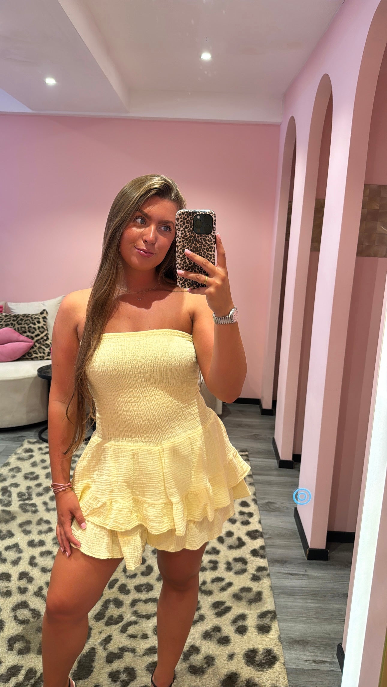 Cotton Playsuit Geel