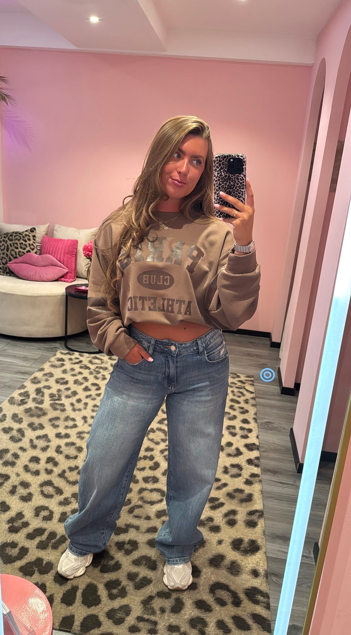 Paris Club Sweater Bruin/Taupe