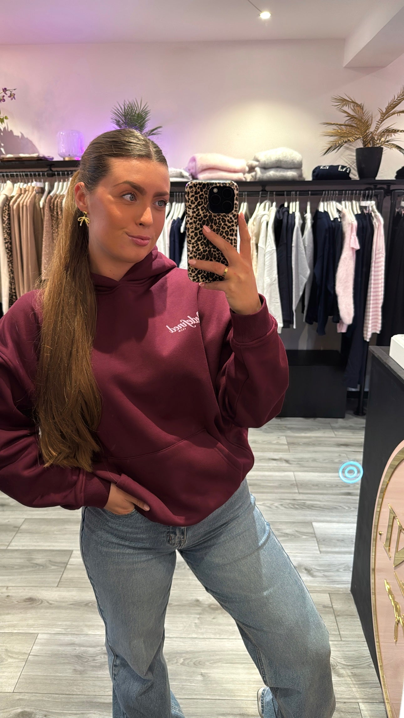 ByMila Heart Hoodie Burgundy Redefined