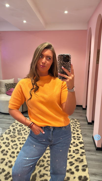 So Soft Knit Top Oranje