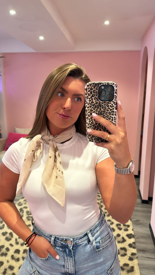 Sjaaltje Paisley Bandana Beige