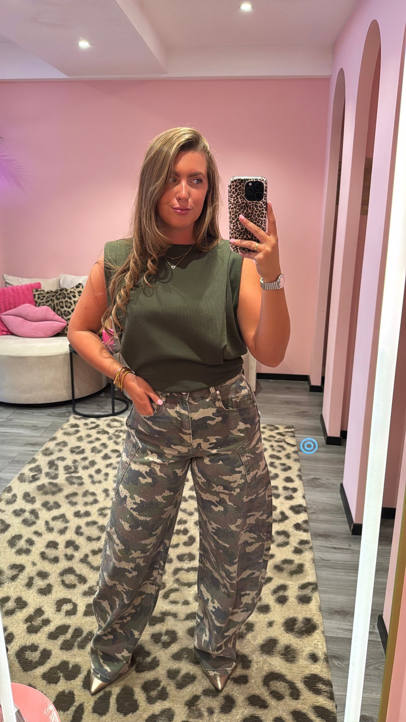 Milano Top Army Groen