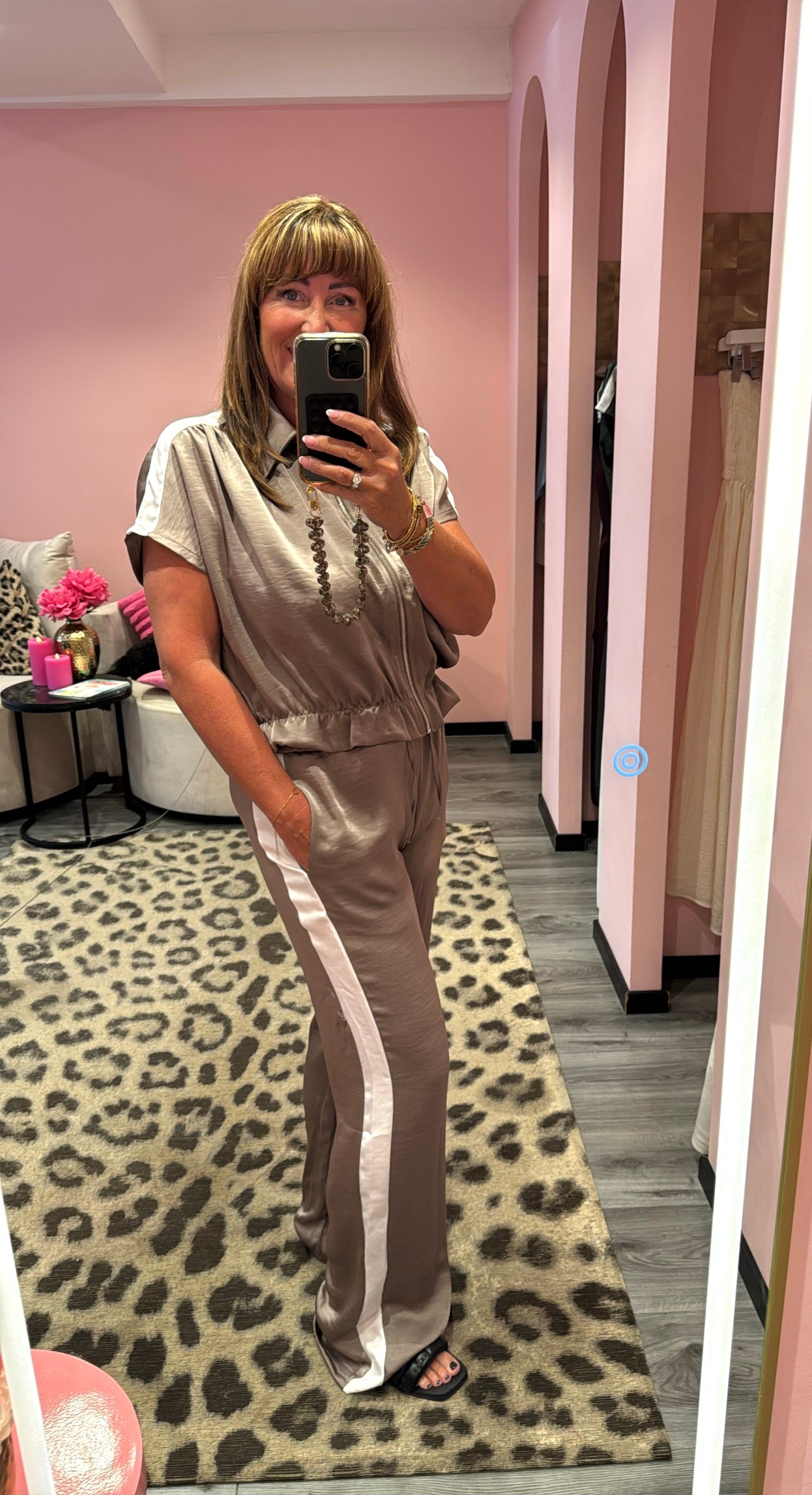 Loulou Satin Set Taupe
