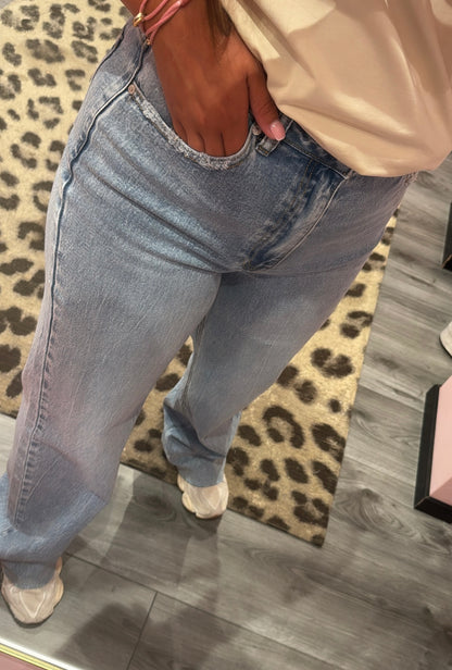 Queen Hearts Wide Leg Jeans Extra Lang 3636-1