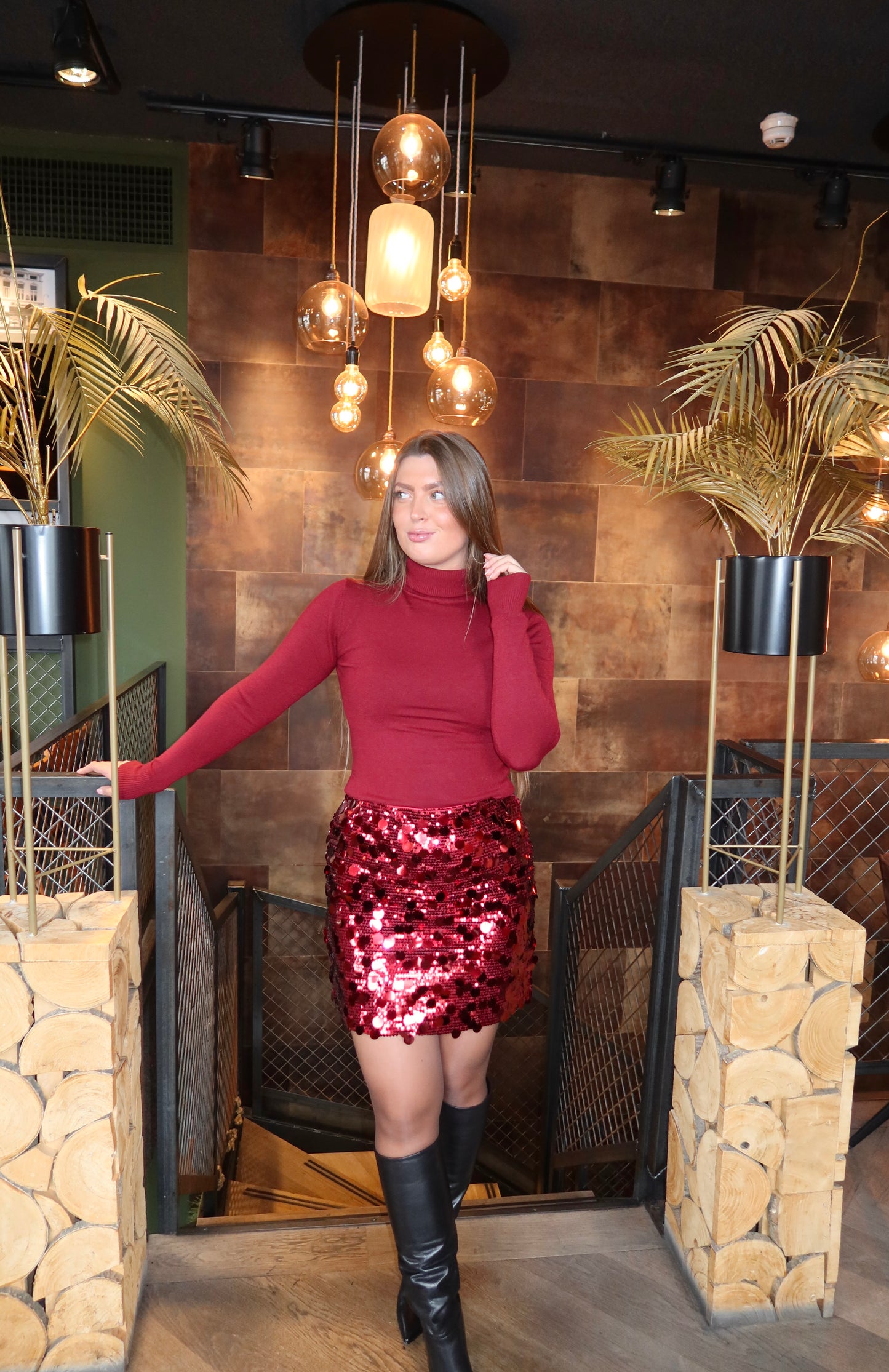 Ambika Paillet Rokje Rood