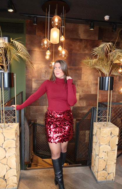 Ambika Paillet Rokje Rood