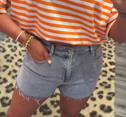Denim Short Strass 8812