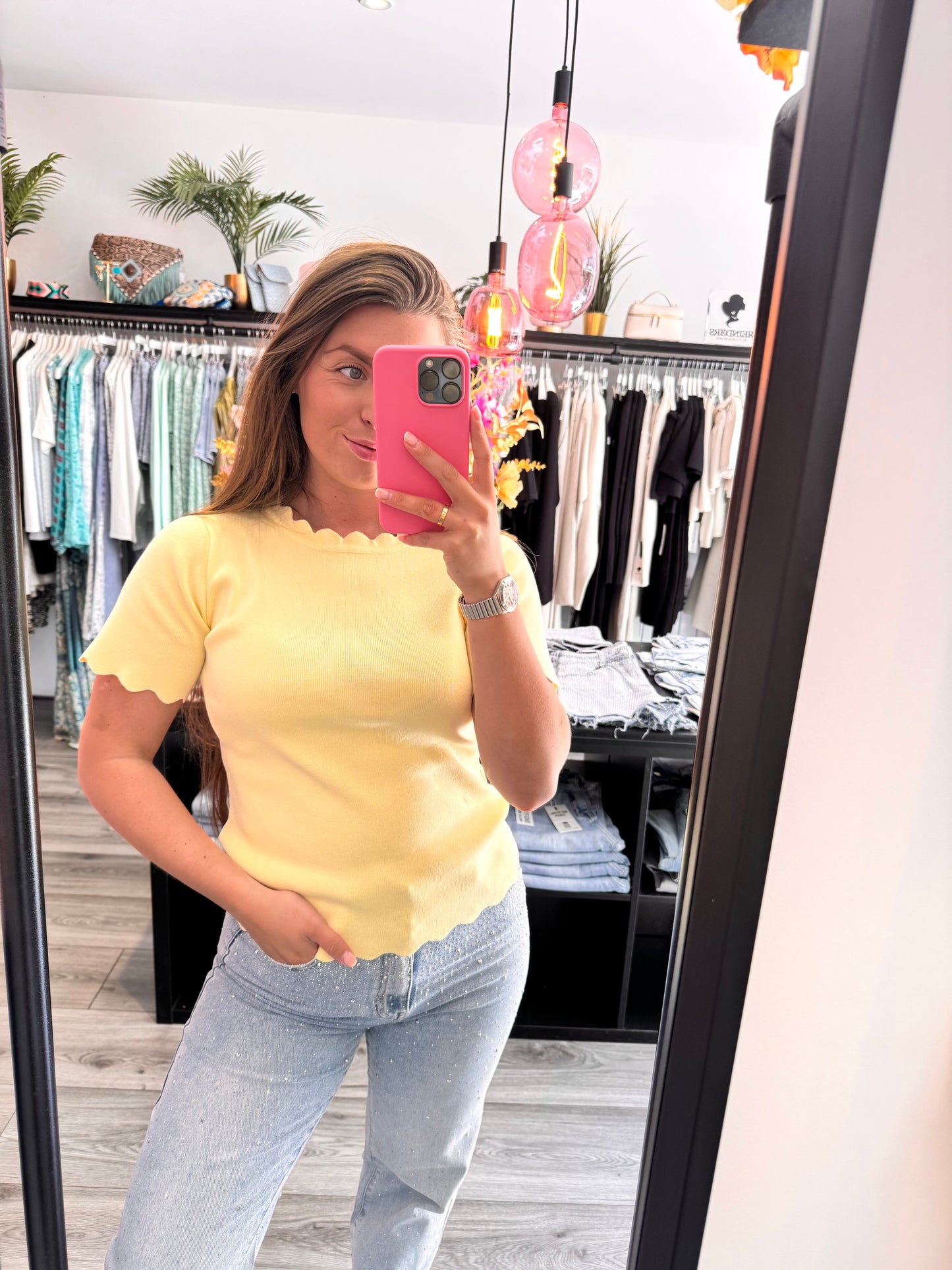 Ruffle Top Butter Yellow
