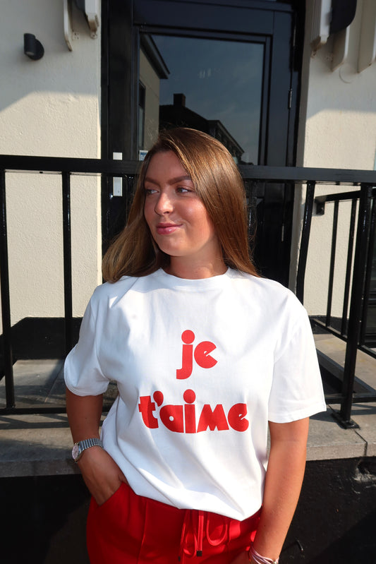 Ambika Je T’Aime T-Shirt Wit/Rood