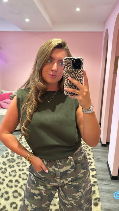Milano Top Army Groen