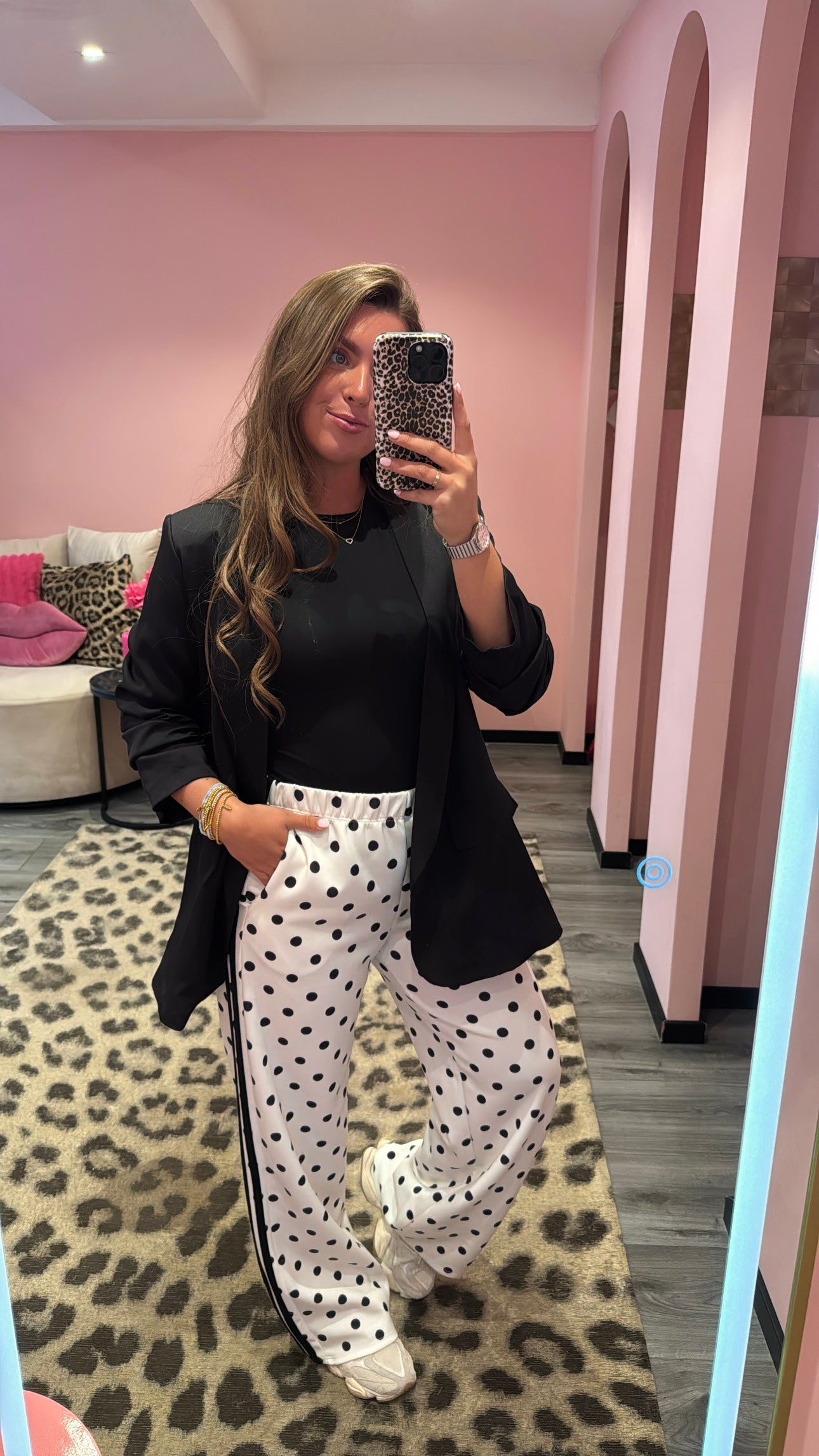 Polka Dots Jogger Wit