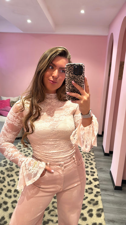 Lace Top Roze