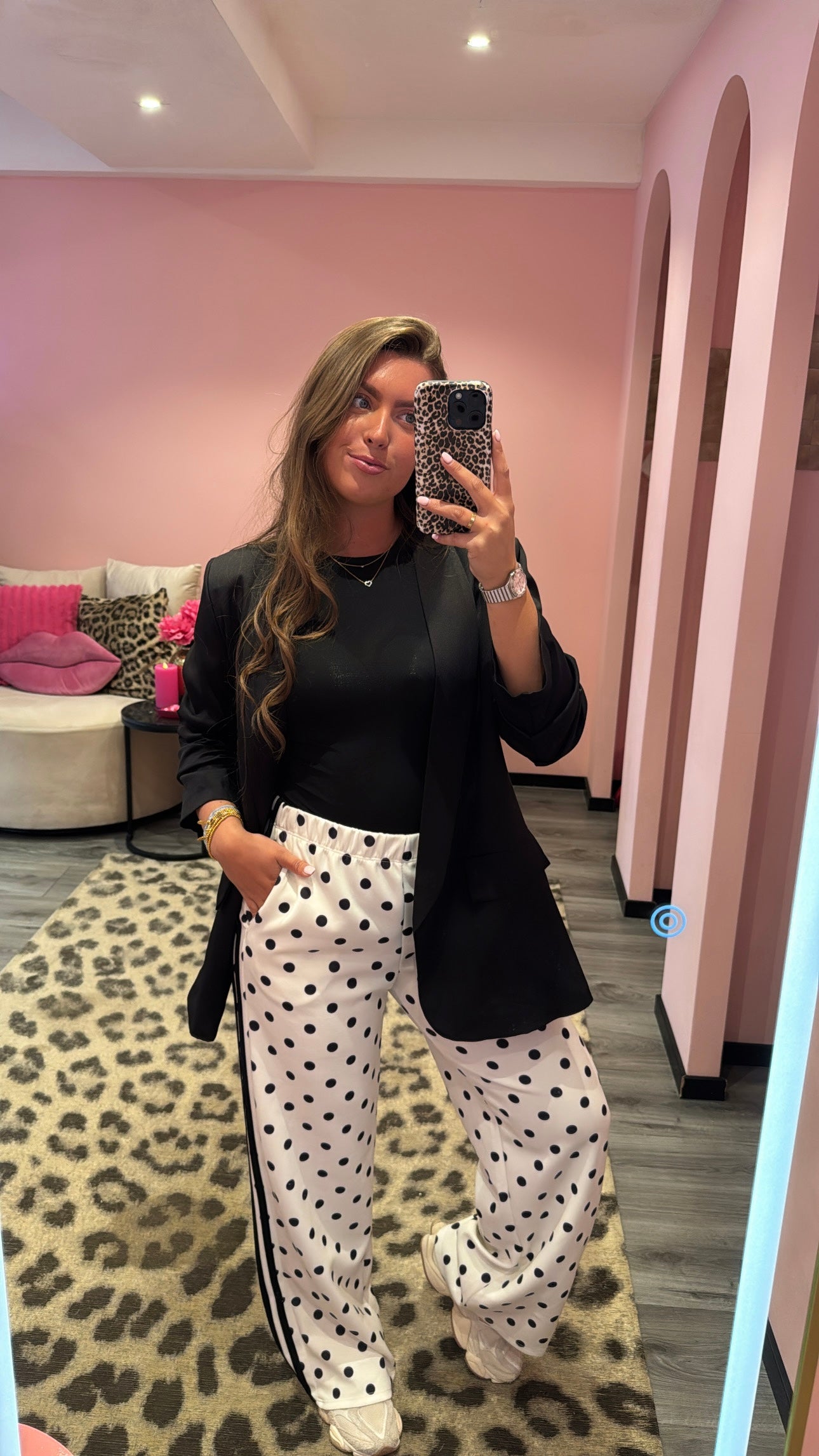 Polka Dots Jogger Wit