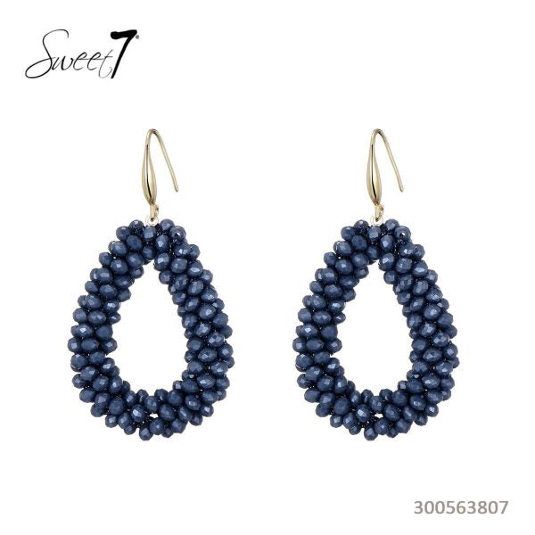 Earrings Amber Dark Blue