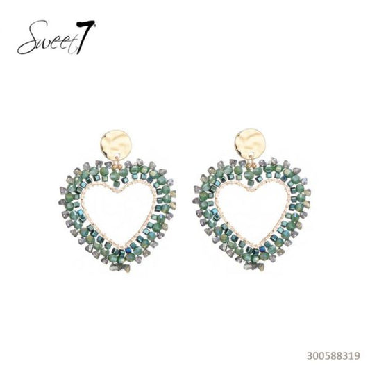 Earrings Nola Heart Green