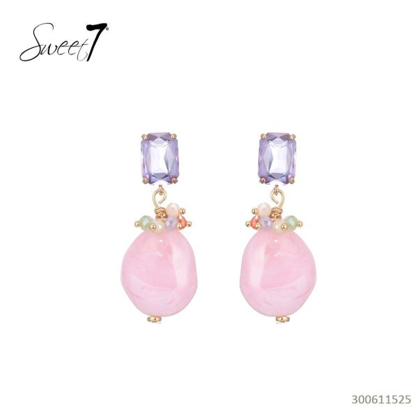 Earrings Stone Light Pink