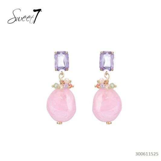 Earrings Stone Light Pink