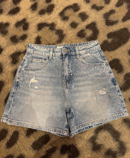Denim Short Strass 1103
