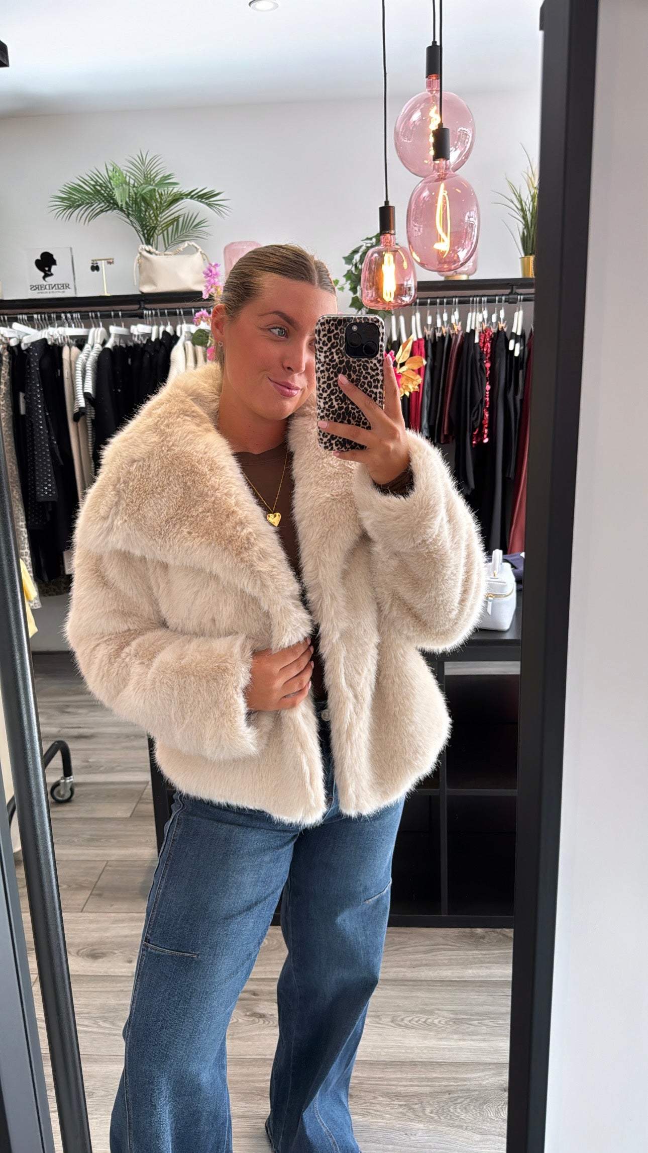 Faux Fur Jasje Off White