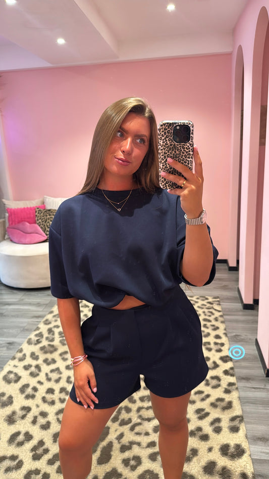 Comfy 2 Piece Set Navy Blue