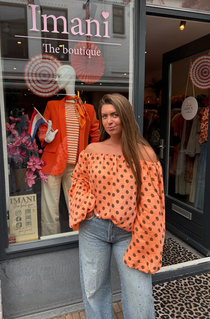 Dotty Top Koraal/Bruin