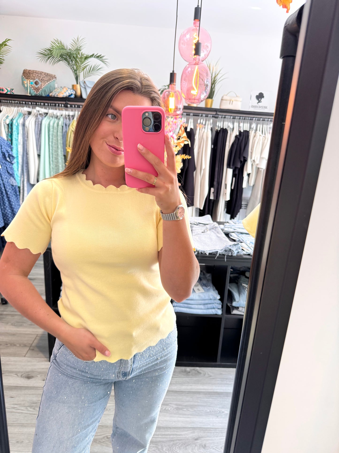 Ruffle Top Butter Yellow