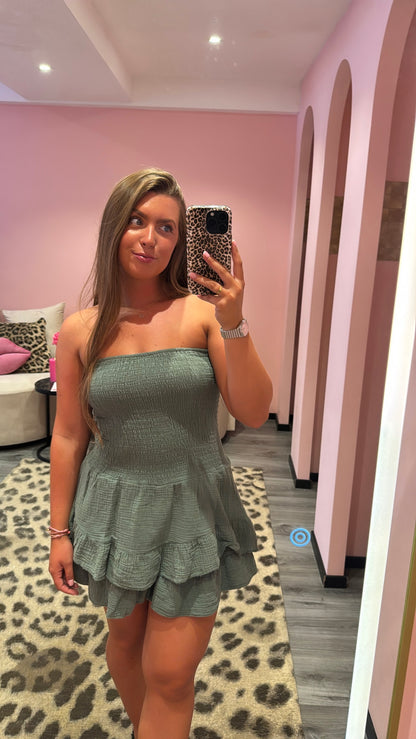 Cotton Playsuit Groen