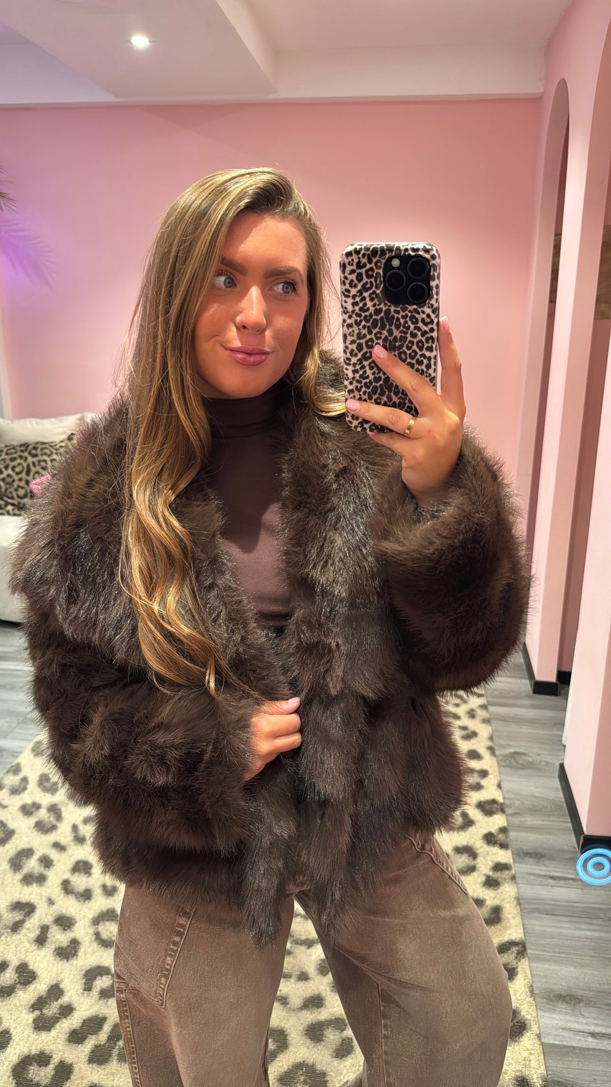 Fenna Fur Jacket Brown 5602