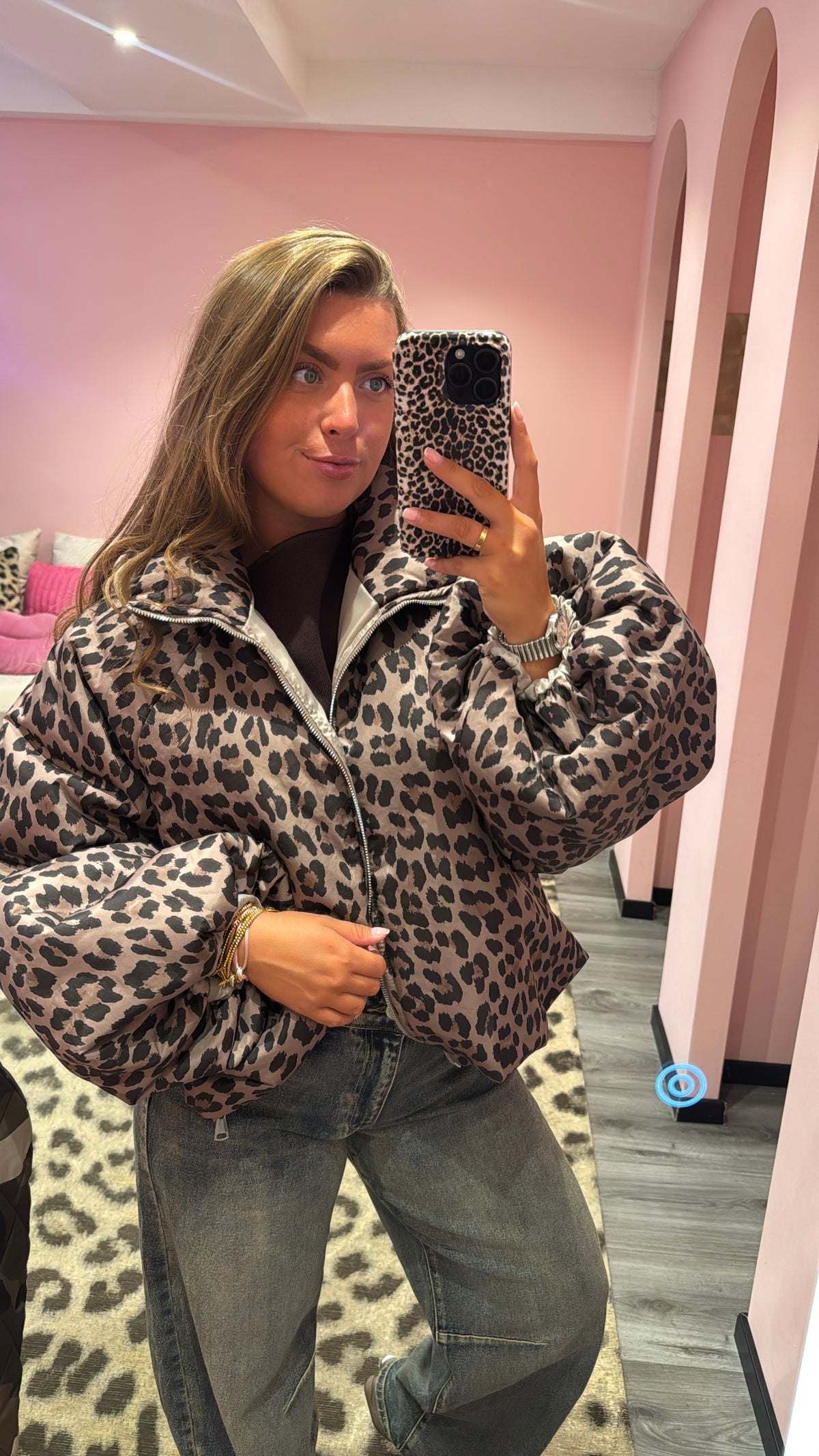 Lola Leopard Puffer Jacket