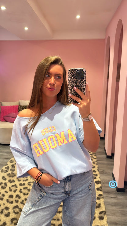 Club Amour Top Blauw