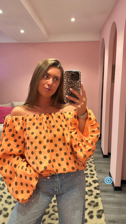 Dotty Top Koraal/Bruin