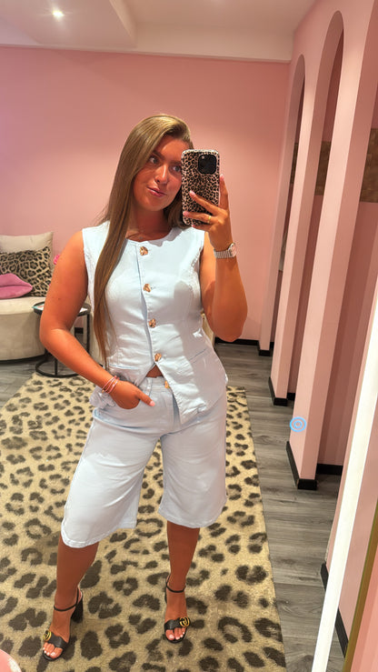 Monaco 2 Delige Set Licht Blauw