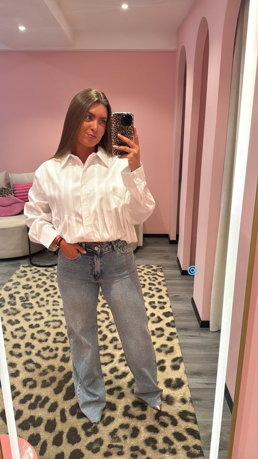 Wide Leg Jeans Queen Hearts Extra Lang 3908