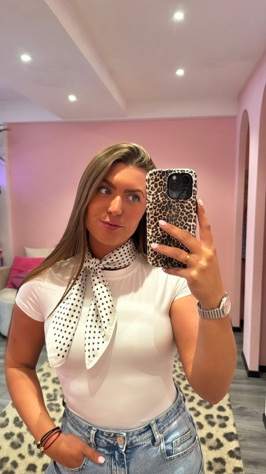 Sjaaltje Polka Dots Wit