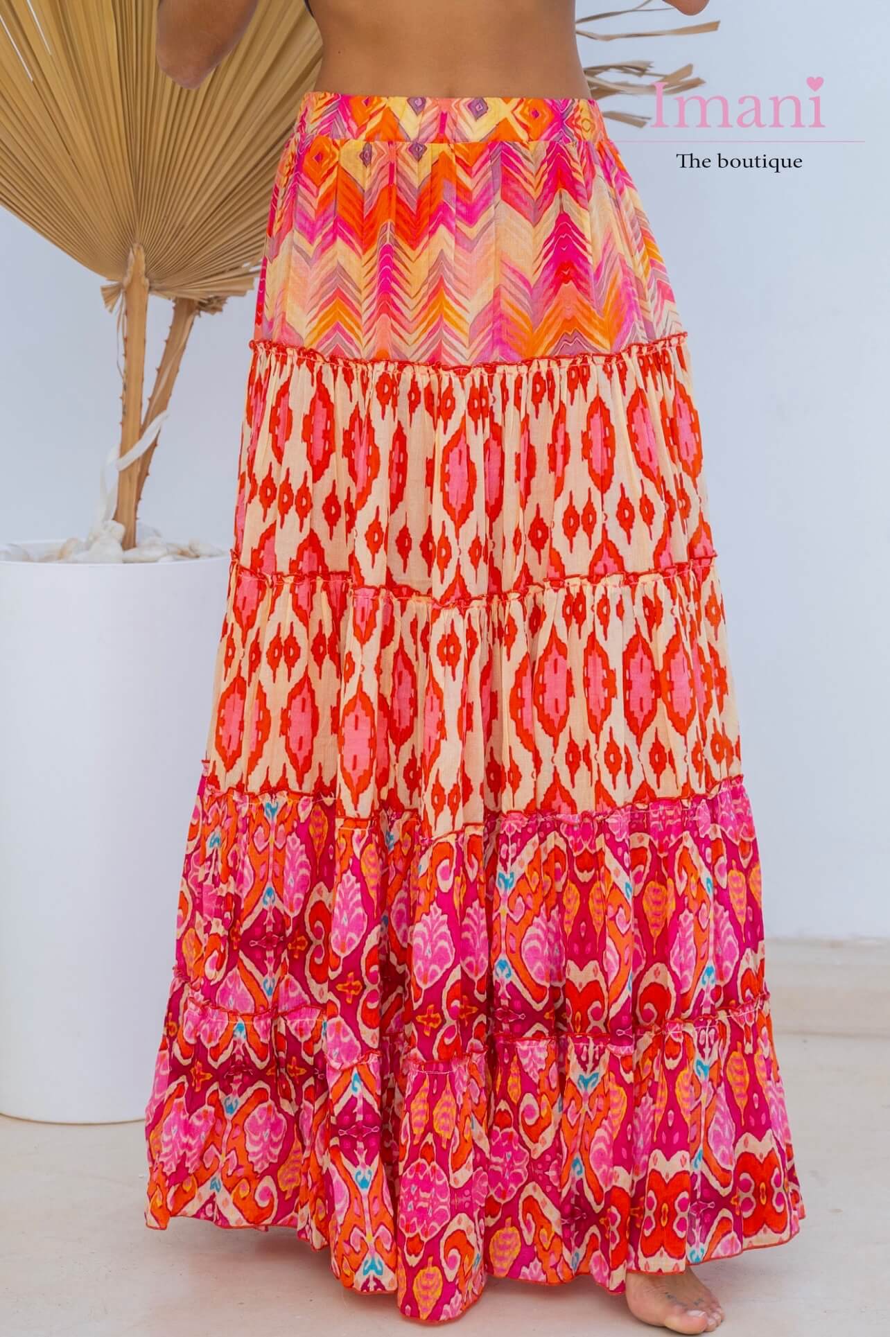 Gold&amp;Silver Costa Skirt Orange/Pink 