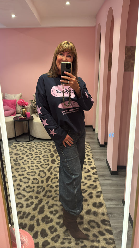 California Star Longsleeve Blauw/Roze