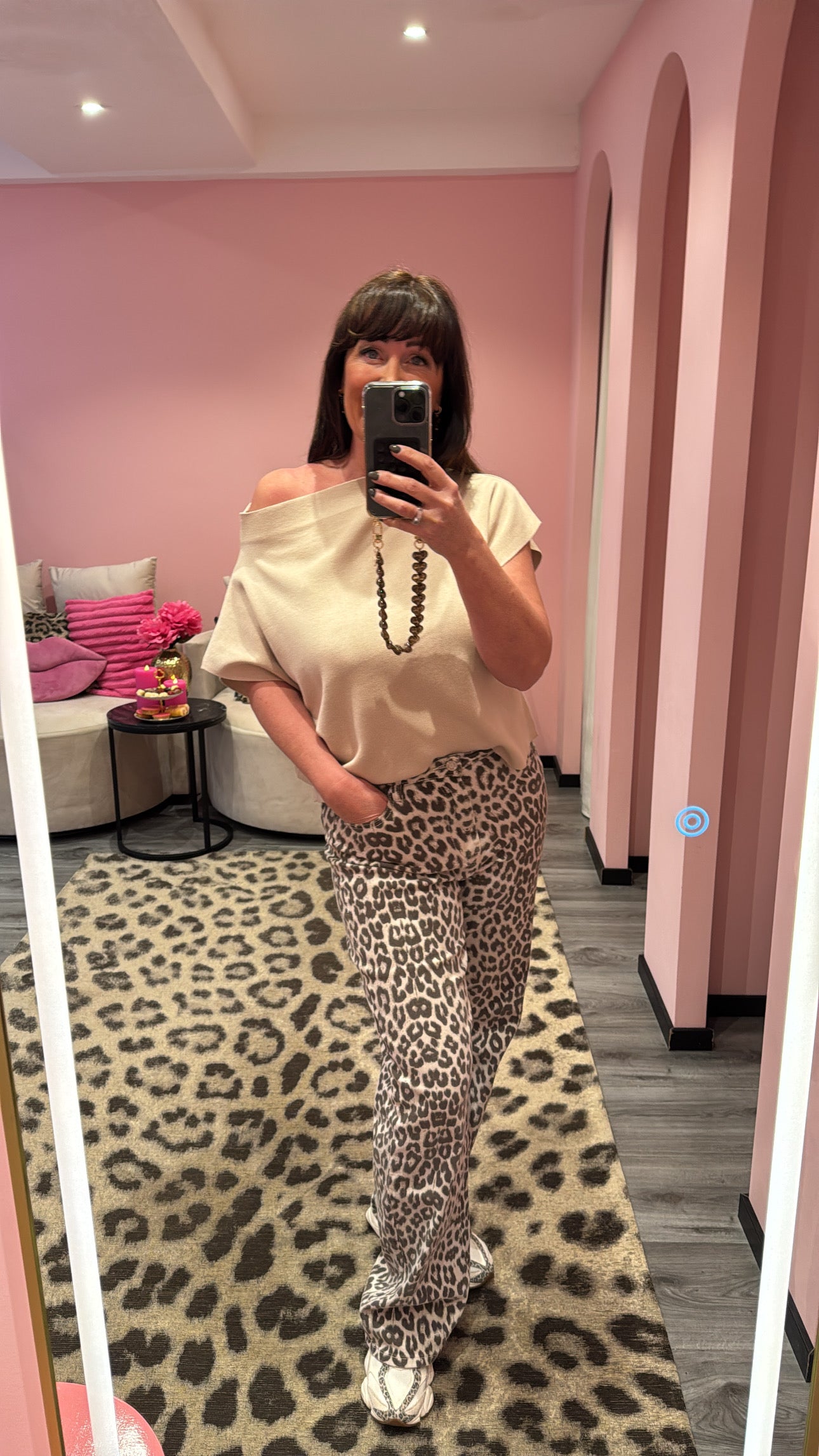 Off Shoulder Top Beige