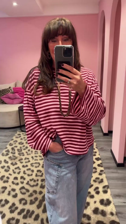 Longsleeve Pink/Bordeaux