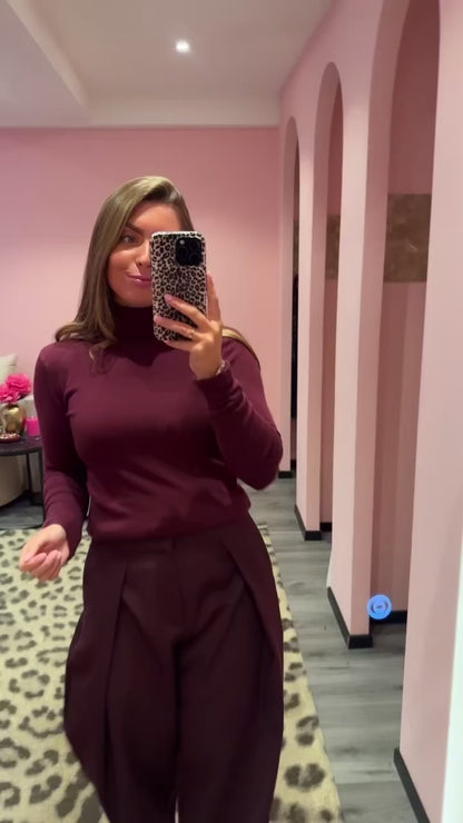 Basic Col Aubergine/Bordeaux