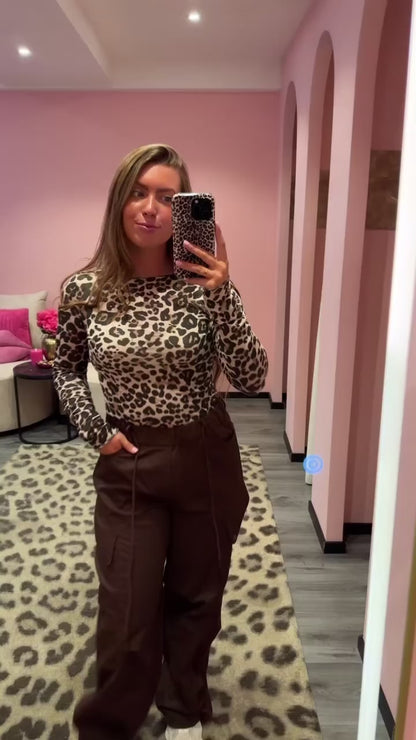 Cashmere Top Leopard