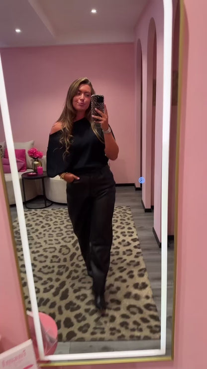 Leather Balloon Broek Zwart