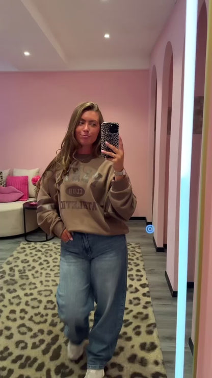 Paris Club Sweater Bruin/Taupe