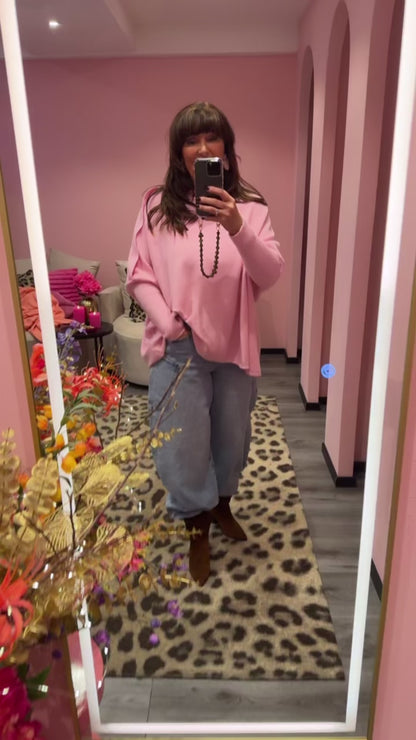Loose Fit Sweater Pink