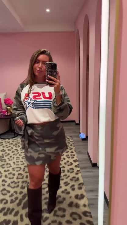 Camouflage Overslag Rokje