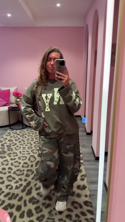 NYC Star Longsleeve Army Groen